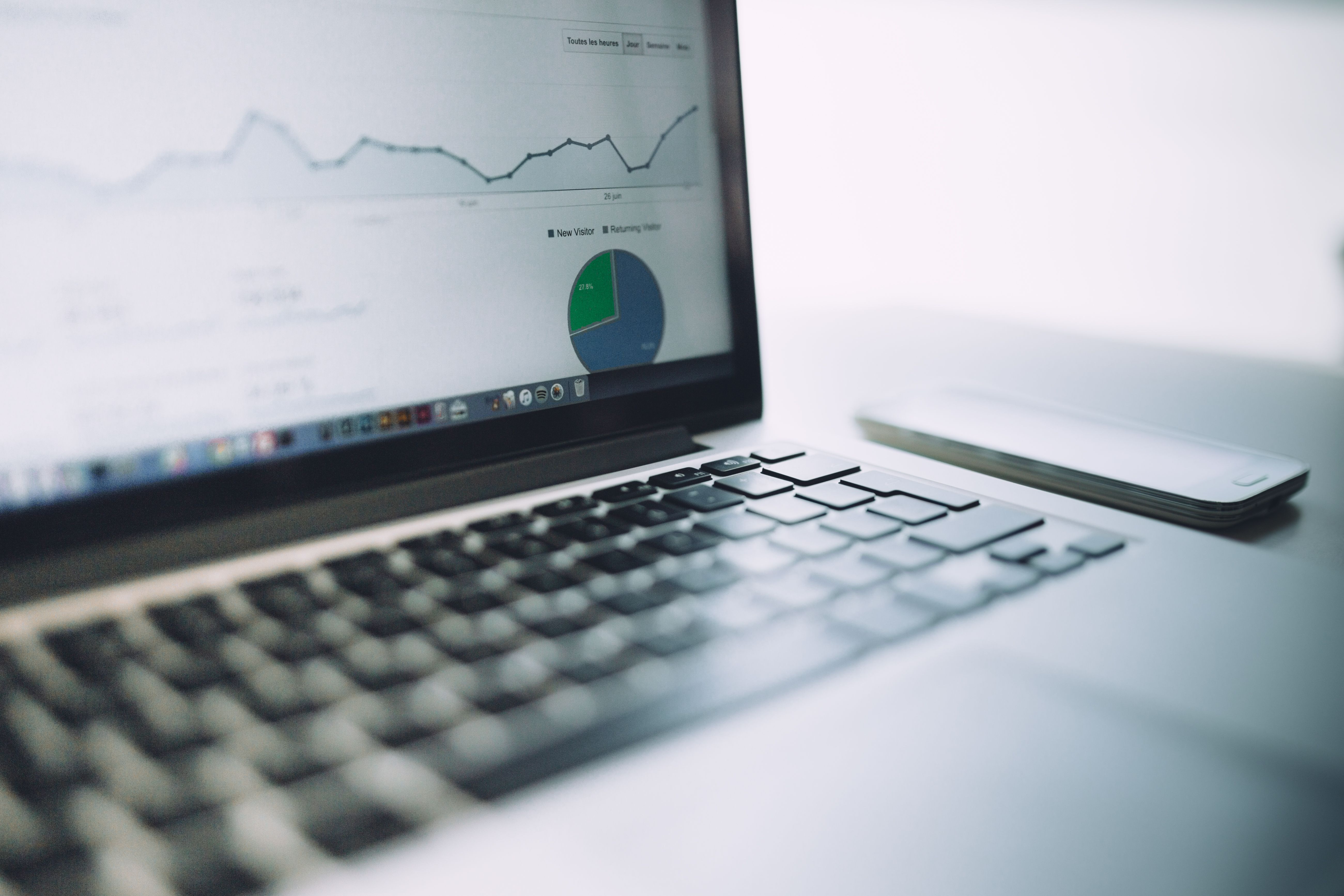 Notebook exibindo graficos e dashboard de analytics
